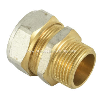 Brass Male straight compression couplings